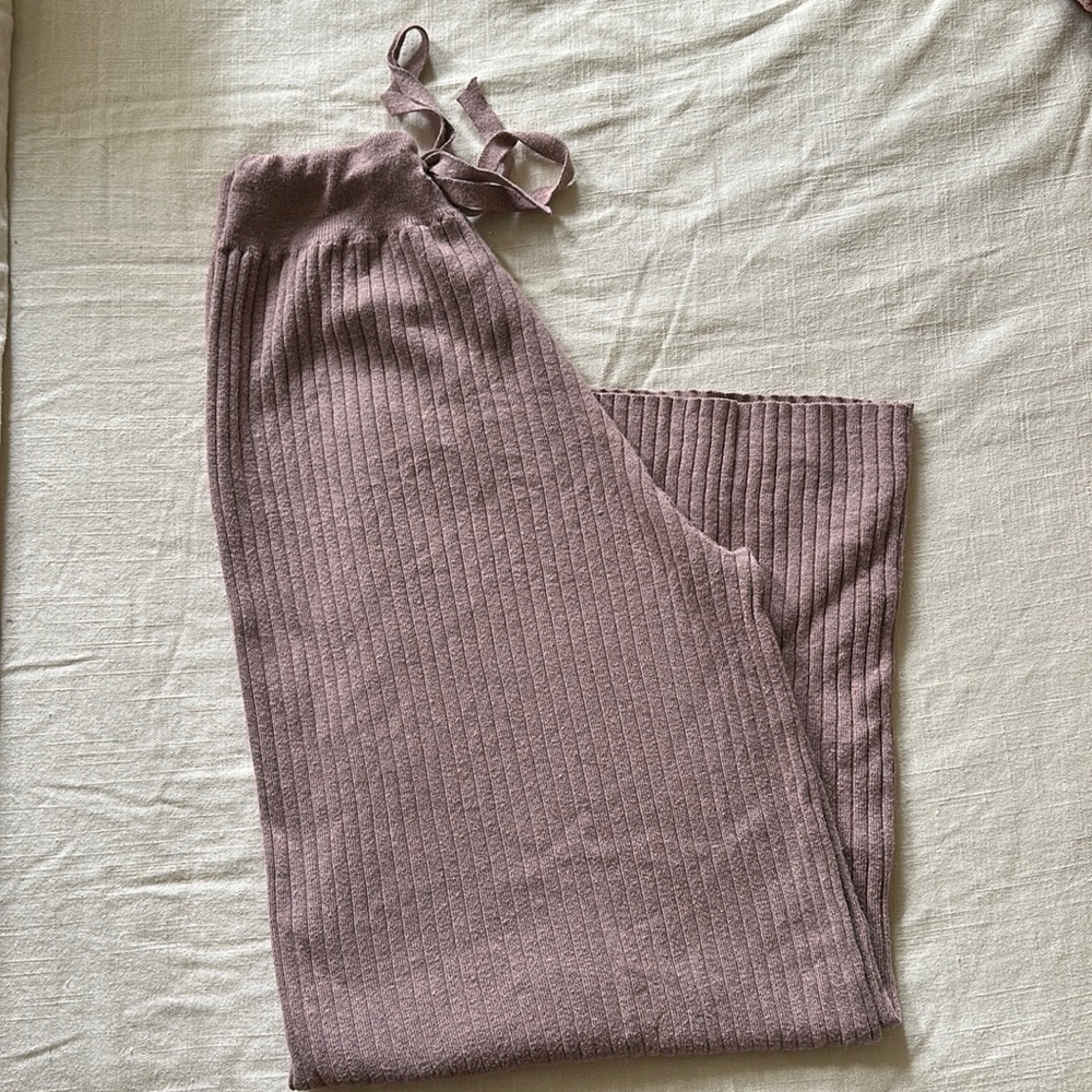 soft ribbed lounge pants
